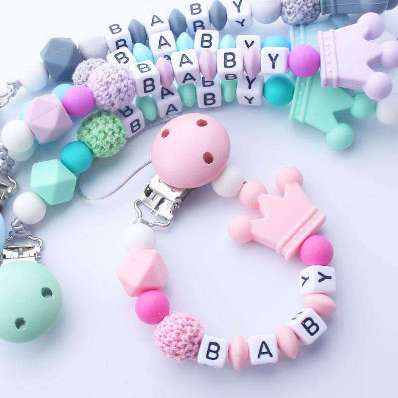 Abnex Personalized Baby Pacifier Clip | Beads Silicone Pacifier Chain Holder