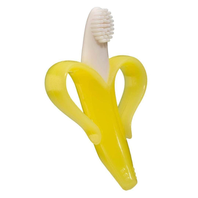 Faybey Safe Baby Teether Toys BPA Free, Banana Teething Ring Silicone Chew, Dental Care Toothbrush - Ooala