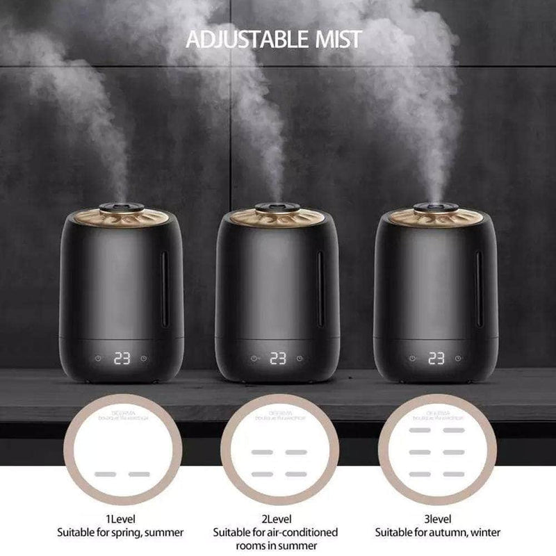 AiryMist Air Humidifier | Air Purifying Mist Maker with Intelligent Touch Screen, Black