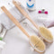 CHeRI Bath Body Brush Boar Bristles Exfoliating Massager with Long Wooden Handle Back Brush - Ooala