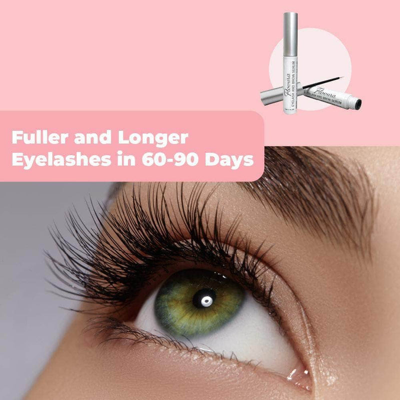 Flovura Eyelash Growth Enhancer & Brow Serum with Biotin and Natural Growth Peptides