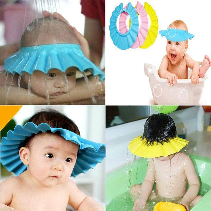 Fondle Baby Silicone Shower Cap | Adjustable Bathing Hat for Infants, Toddler and Kids