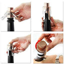 Diop Stainless Steel Wine Bottle Stopper with Built-In Pressure Pump